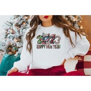 2023 Happy New Year Christmas Graphic Festive Holiday Unisex Sweatshirt